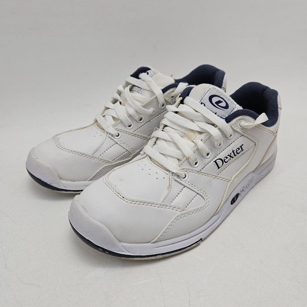 Dexter Ricky II Mens Bowling Shoes White Navy Blue Size 9 M B1836-9